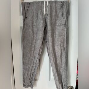 Athleta gray linen joggers. Size 10.